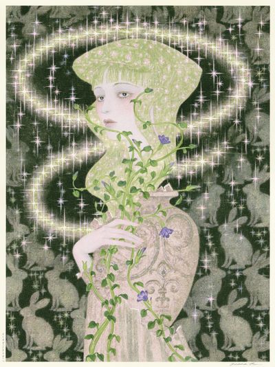 Botanical Portrait Sparkle Print.