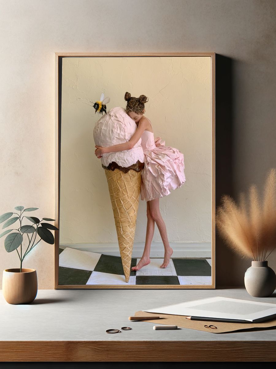 Ice Cream Dream Illustration Poster. — room view 2