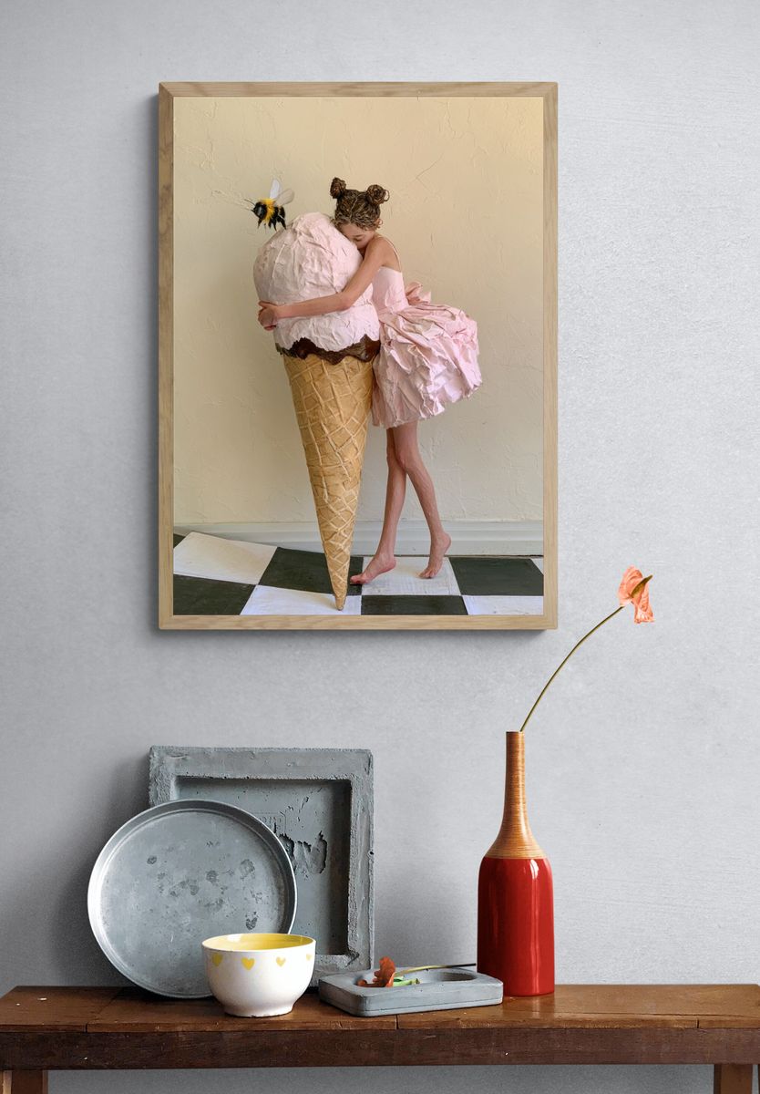 Ice Cream Dream Illustration Poster. — room view 3