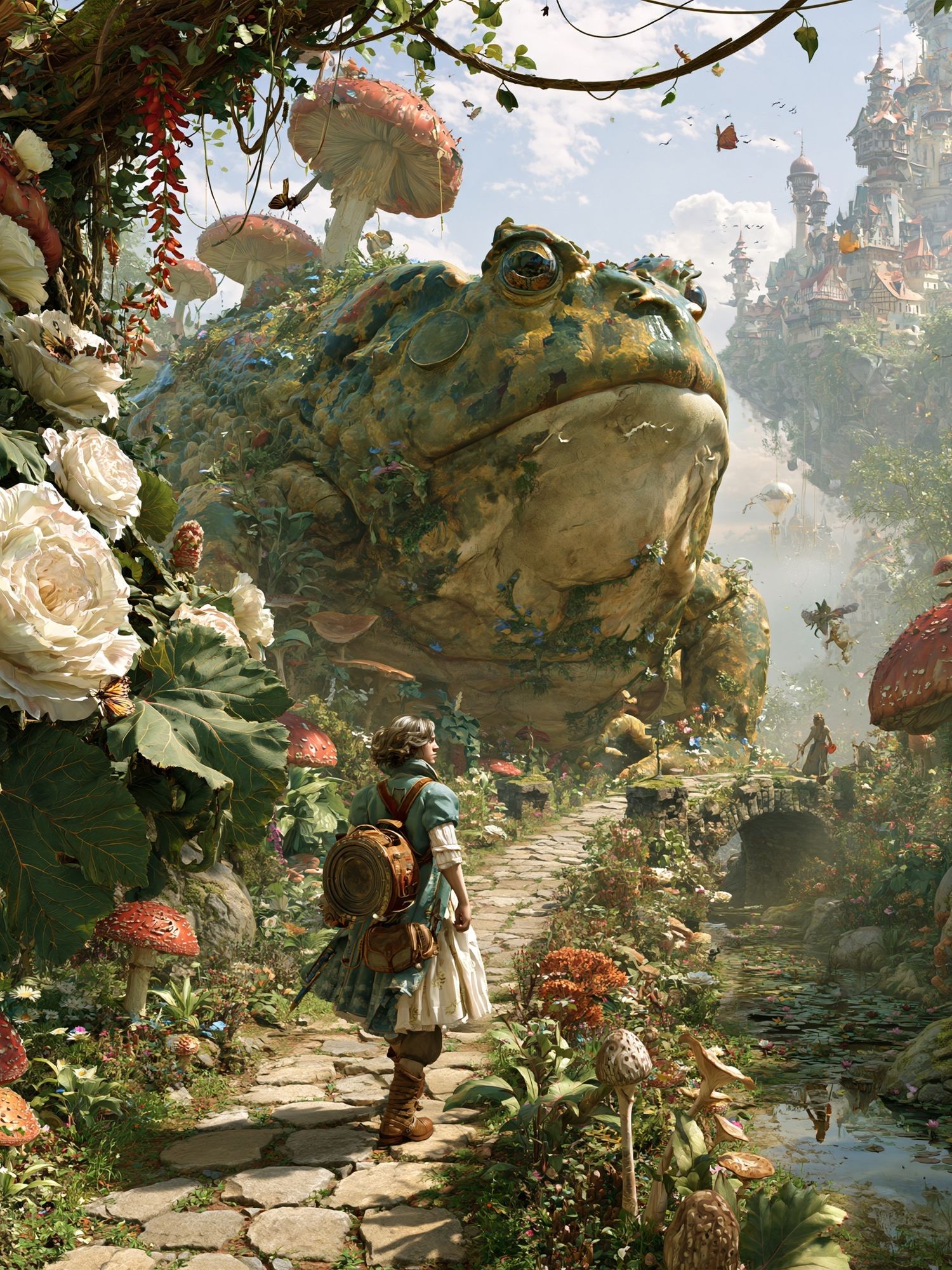 Fantasy Frog Garden Poster. poster detail