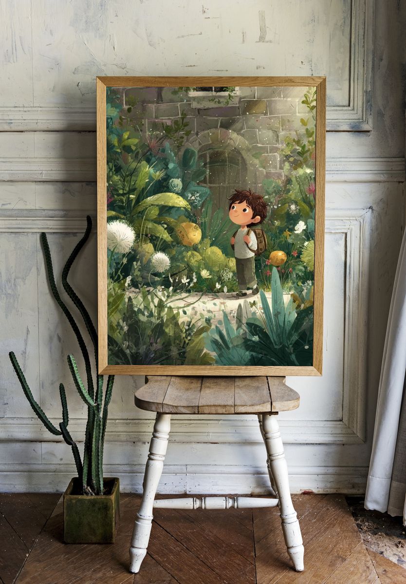 Garden Explorer Illustration Poster. room preview