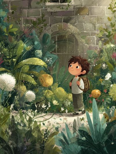 Garden Explorer Illustration Poster. poster print