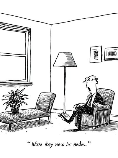 Office Waiting Room Cartoon Poster. poster
