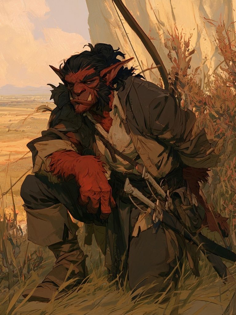Fantasy Orc Warrior Illustration Poster. poster detail