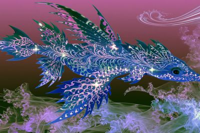 Fantasy Fish Digital Art Poster. poster print