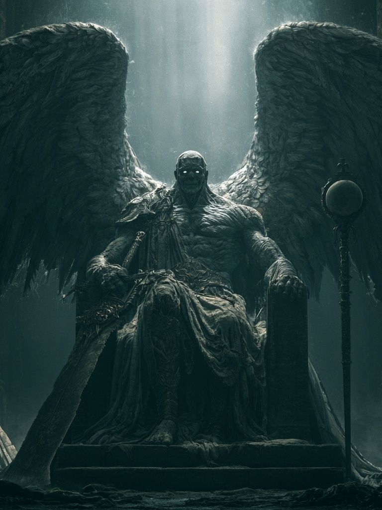 Dark Angel Throne Illustration Poster. poster detail