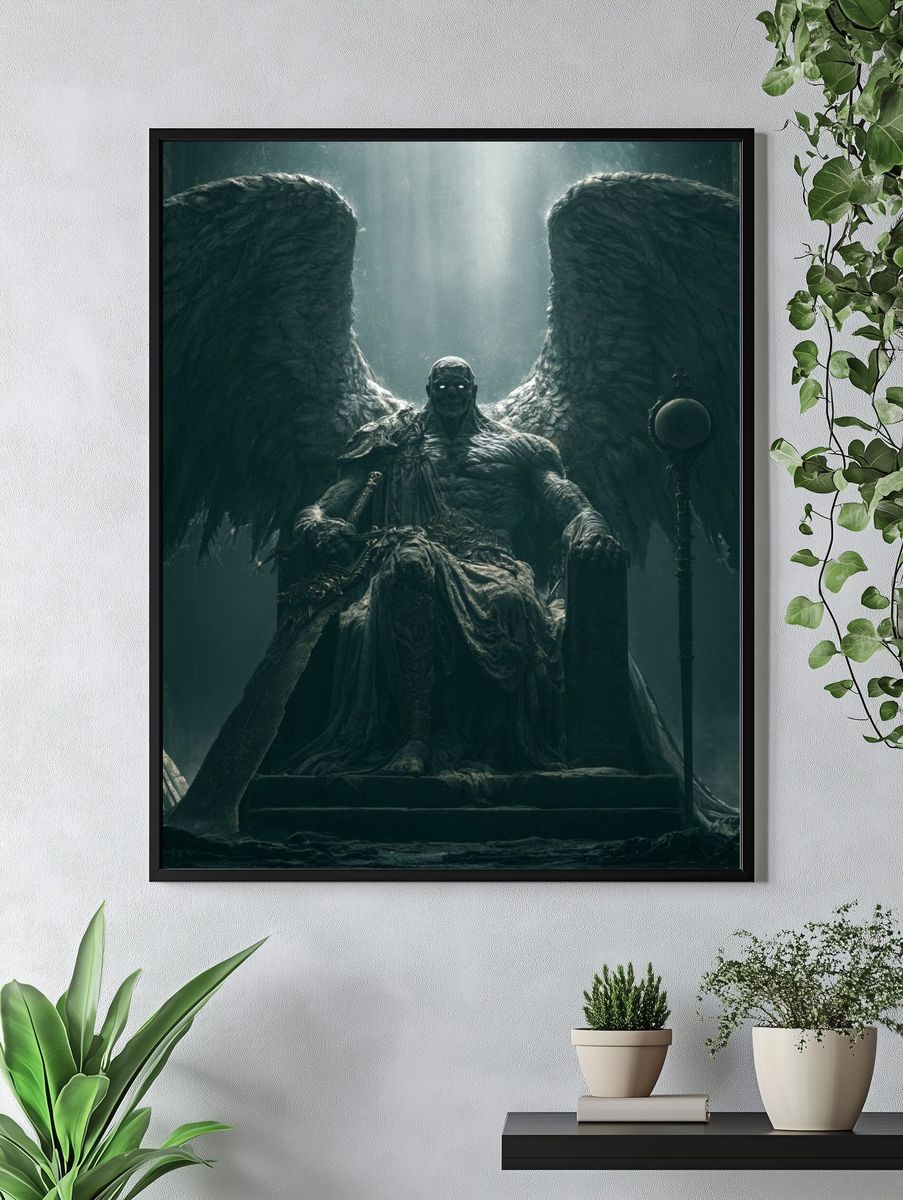 Dark Angel Throne Illustration Poster. — room view 4