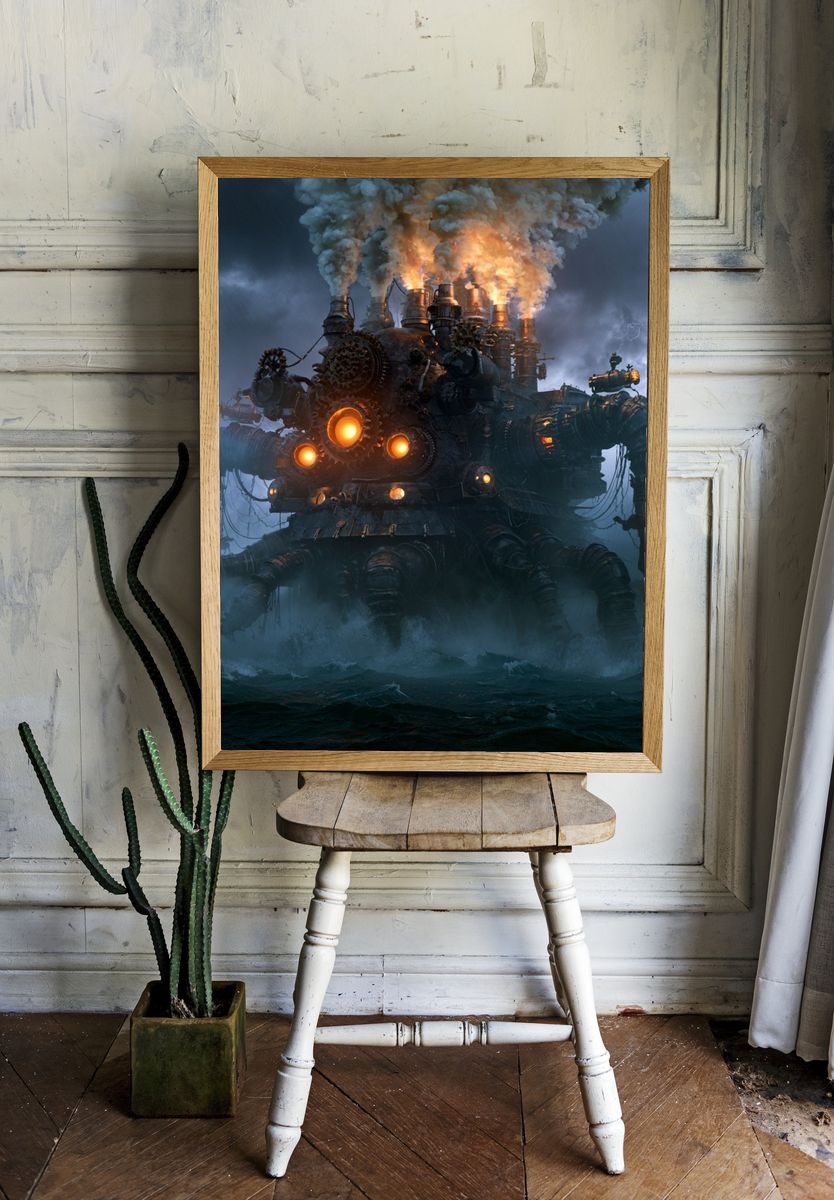 Stormbound Steam Leviathan Poster. room preview