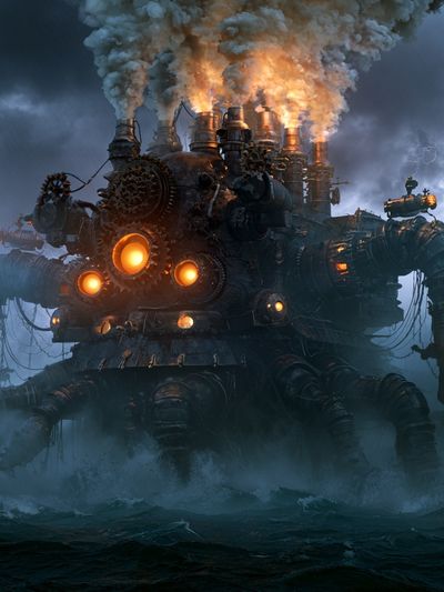 Stormbound Steam Leviathan Poster.