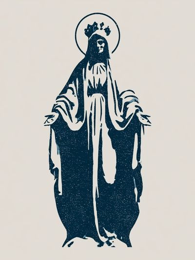 Haloed Figure Minimalist Poster.
