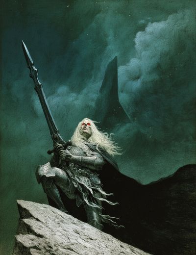 Dark Fantasy Warrior Poster. poster print