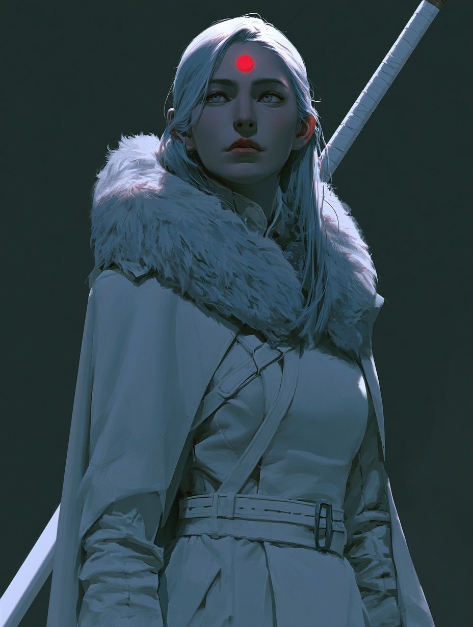 Mystic Warrior Portrait Print. poster — illustration art