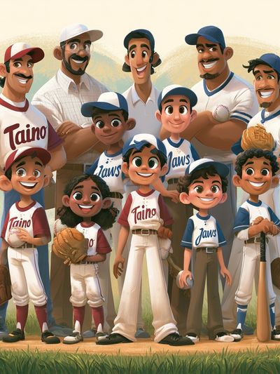 Youth Baseball Team Illustration Poster. poster
