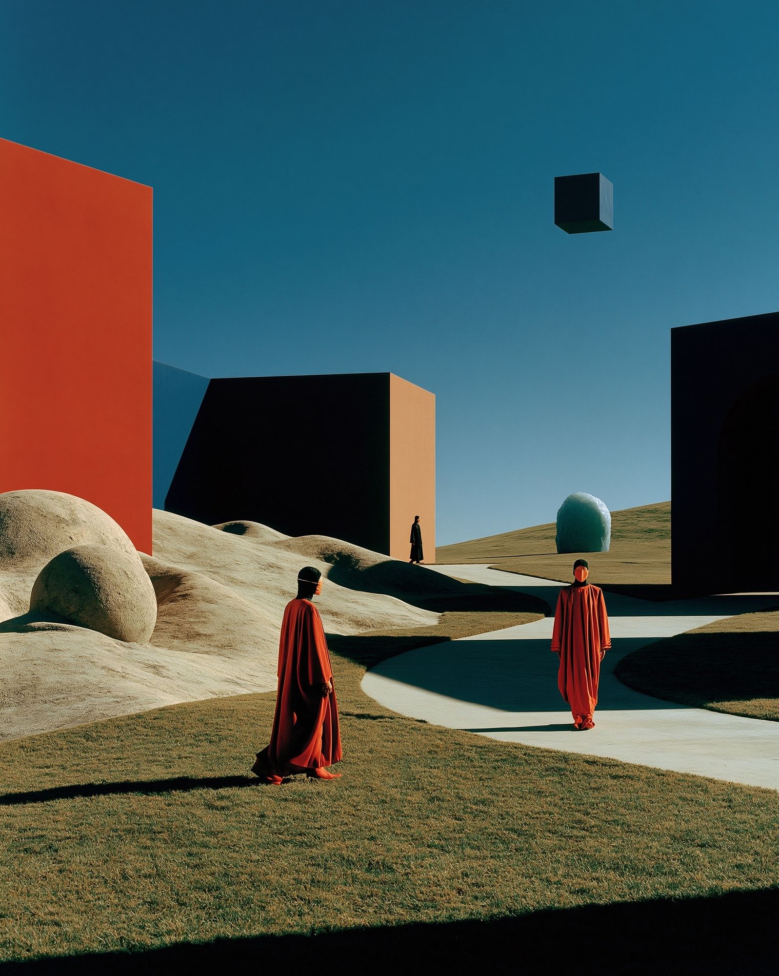 Surreal Desert Geometry Print. poster detail