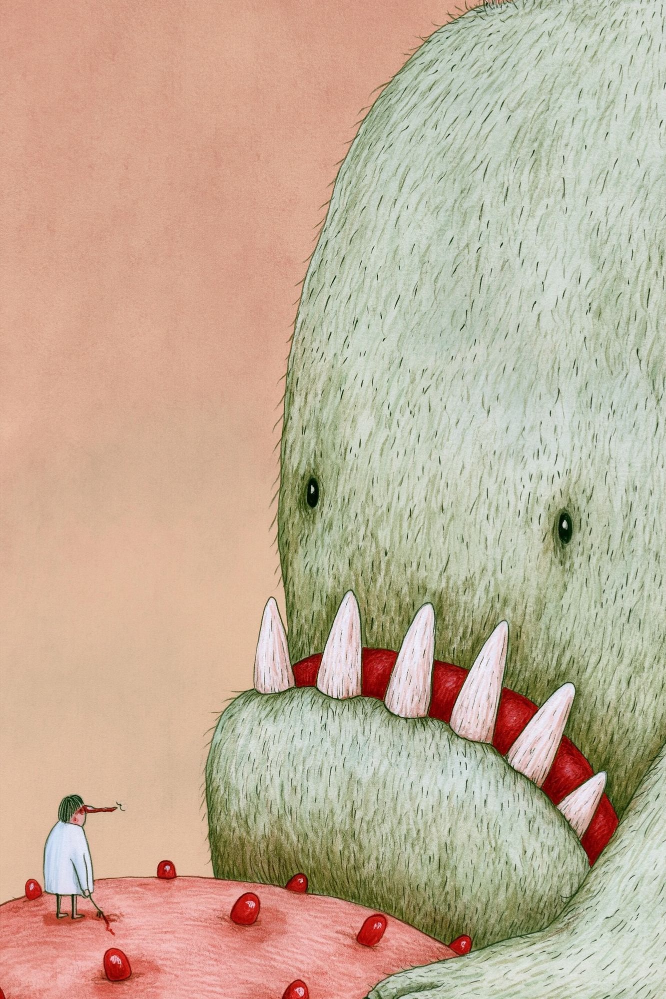 Monster Encounter Surrealism Print. poster detail