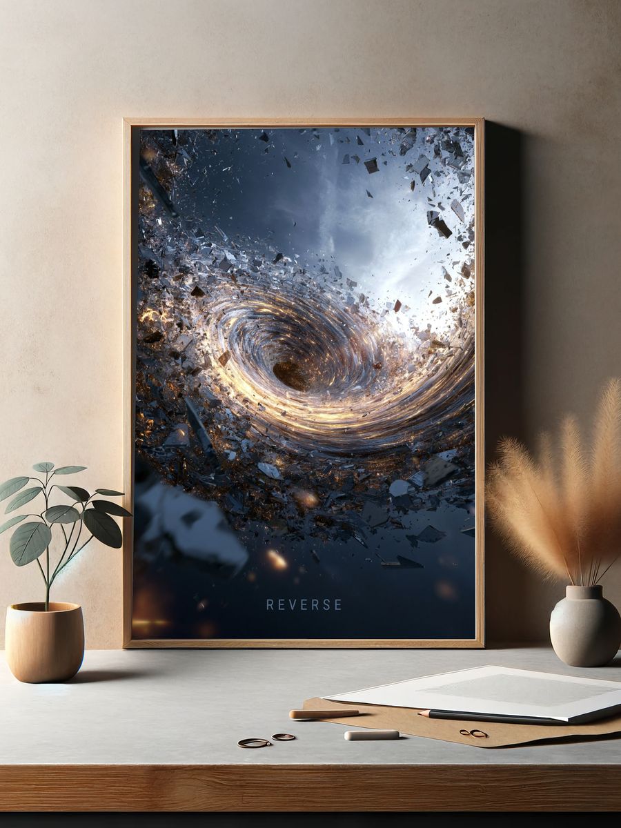 Reverse Cosmic Vortex Poster. — room view 2