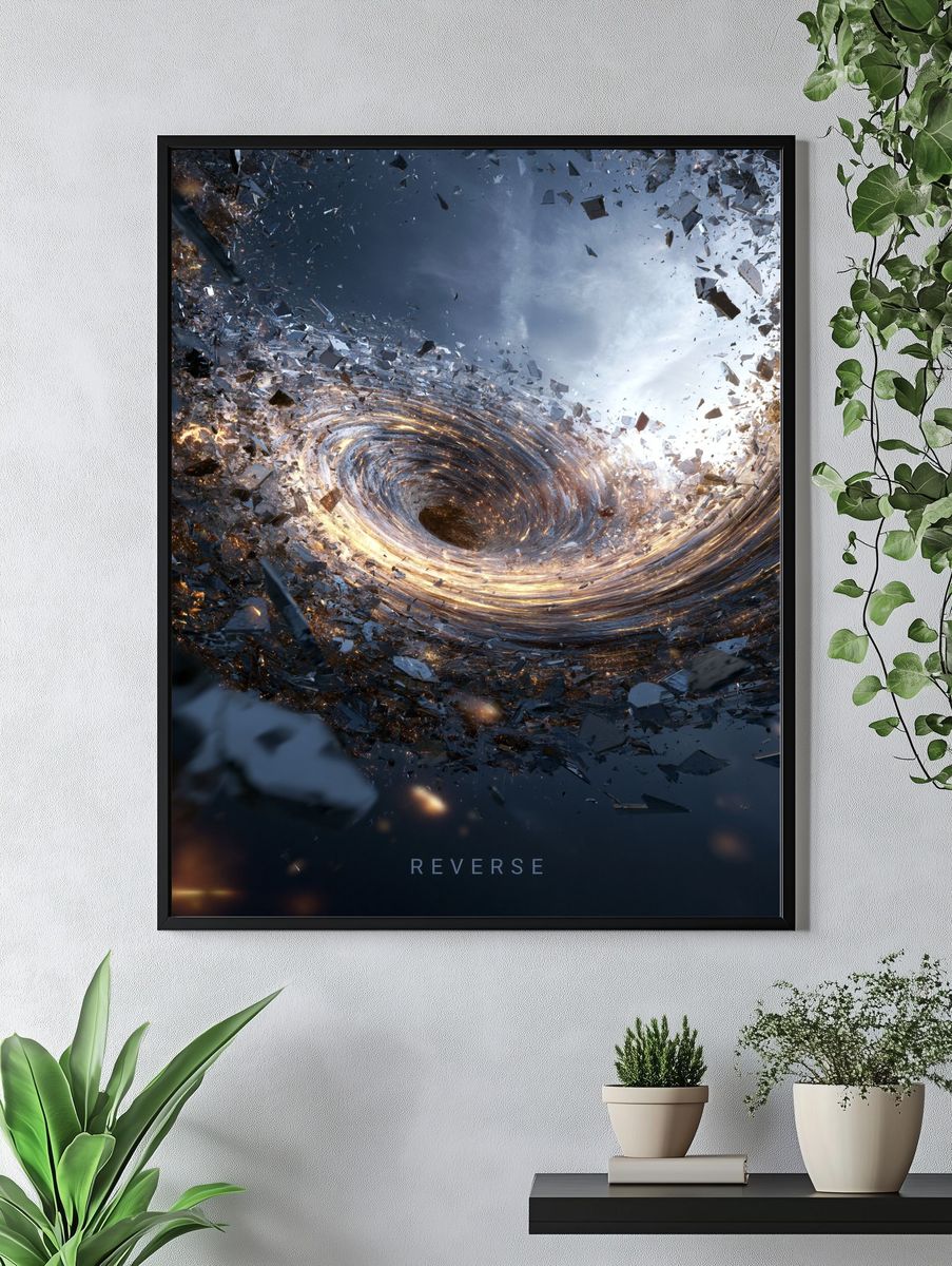 Reverse Cosmic Vortex Poster. — room view 4