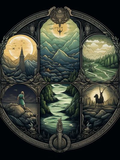 Mystic Mountain Landscape Print.