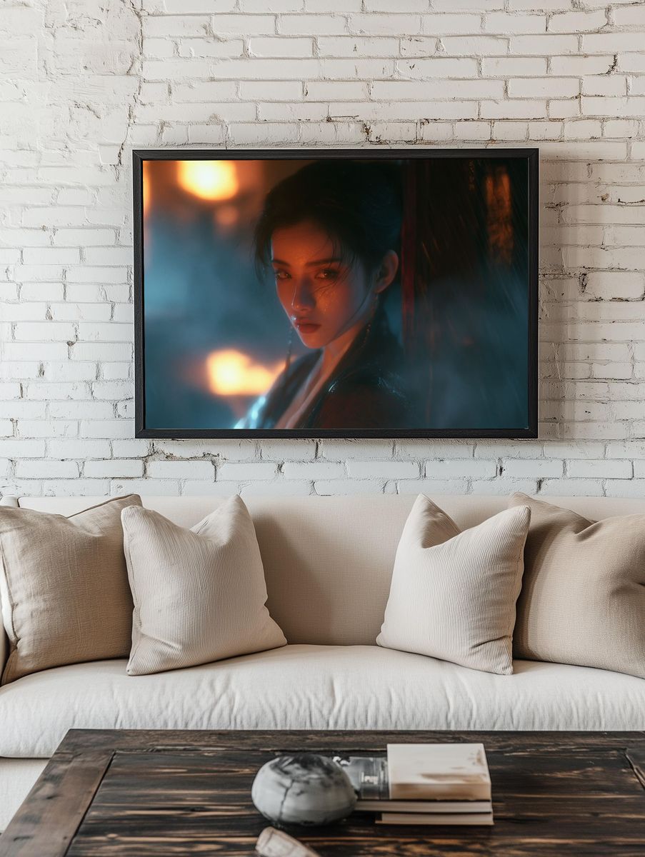 Cinematic Woman Portrait Print. — room view 1