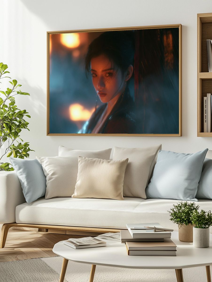 Cinematic Woman Portrait Print. — room view 2