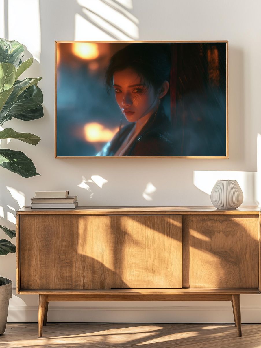 Cinematic Woman Portrait Print. — room view 3