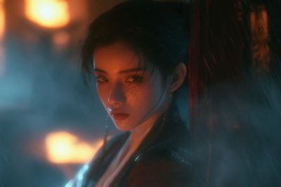 Cinematic Woman Portrait Print.