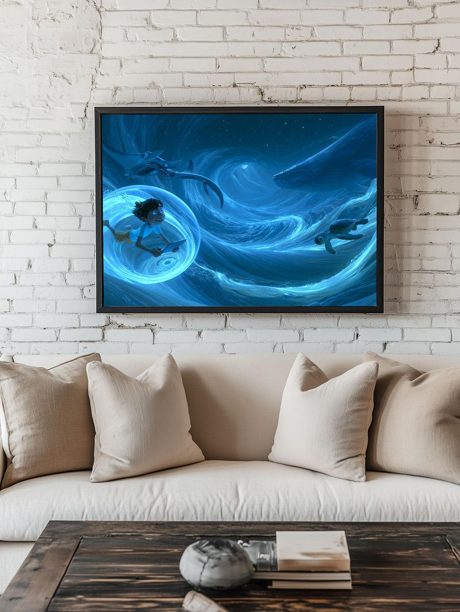 Ocean Dream Adventure Illustration Poster. room preview
