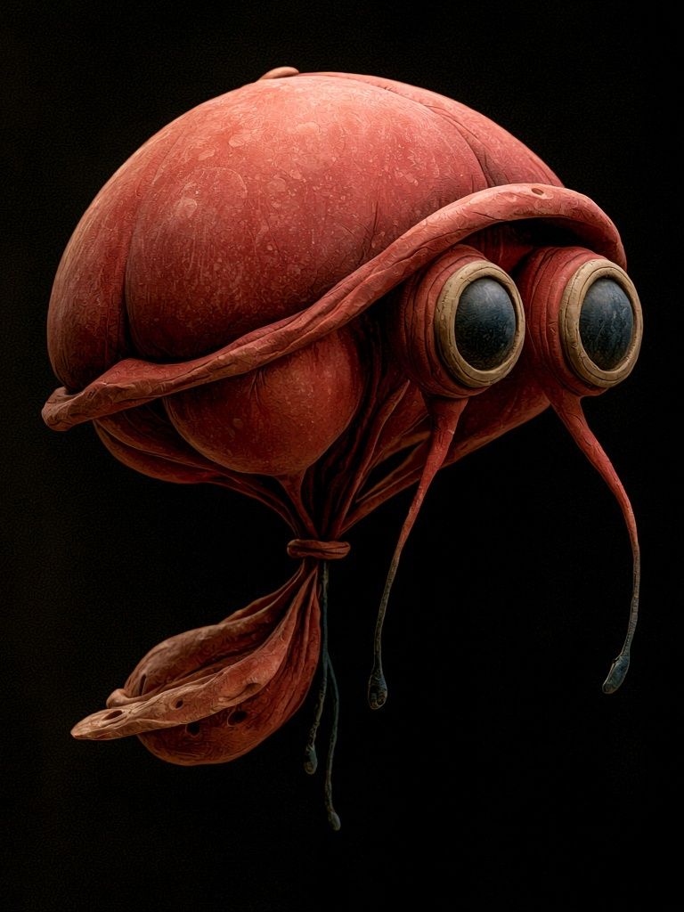 Surreal Insect Sculpture Print. poster — illustration art