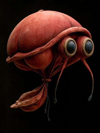 Surreal Insect Sculpture Print. poster