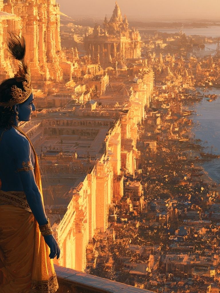 Mythic Cityscape Illustration Poster. poster detail