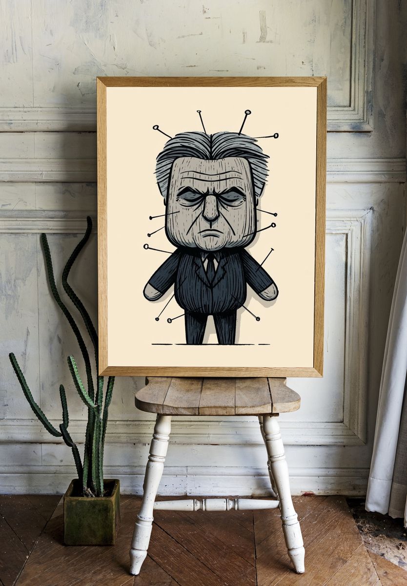 Frankenstein Monster Illustration Poster. — room view 1