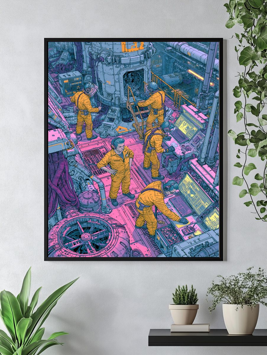 Space Station Crew Digital Art Poster. — room view 4