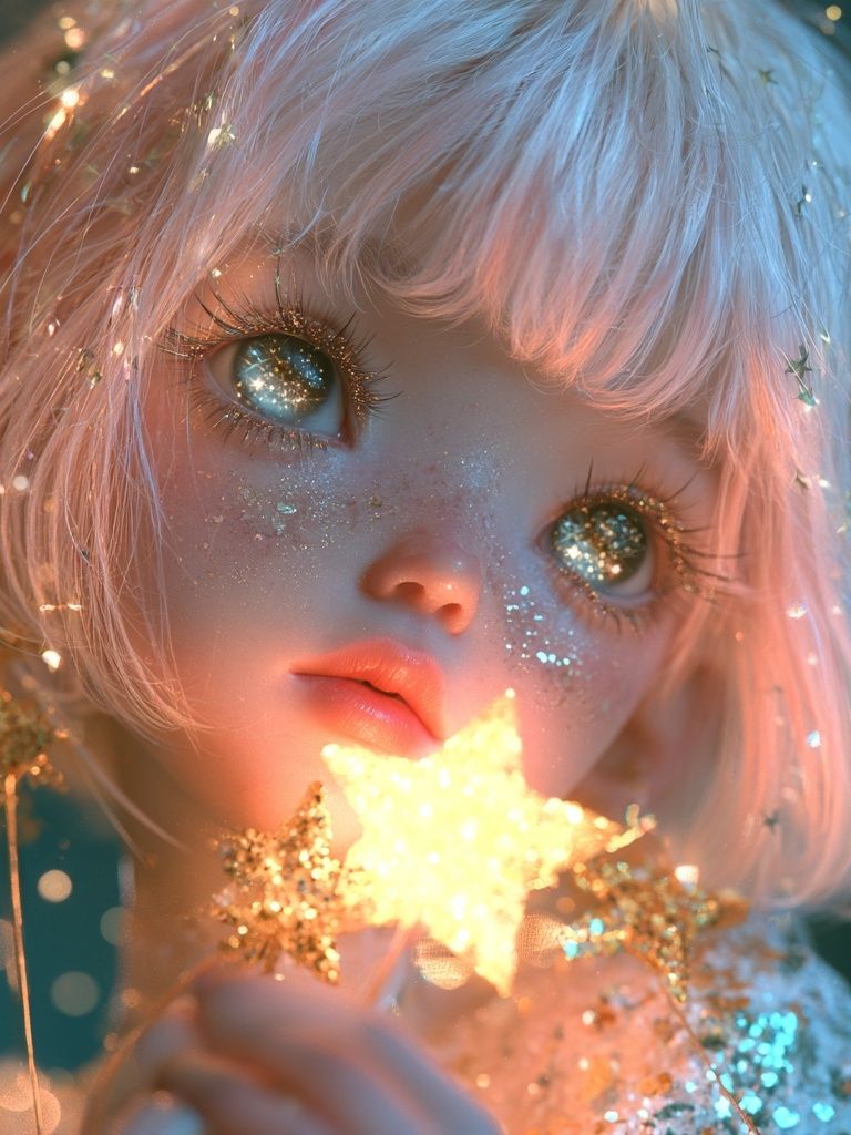Celestial Doll Portrait Print. poster detail