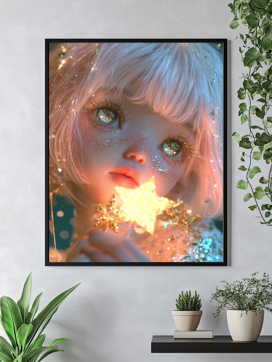 Celestial Doll Portrait Print. — room view 4