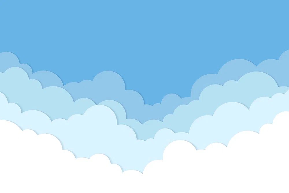 Cloud background, pastel paper cut. poster detail