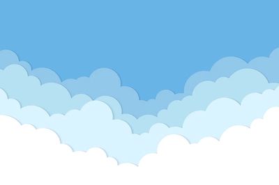 Cloud background, pastel paper cut. poster print