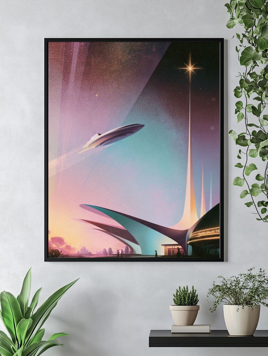 Trans-Galactic Airways Sci-Fi Poster. — room view 4