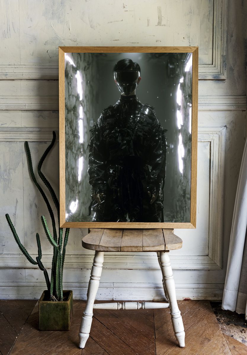Cyberpunk Figure — Sci-Fi Print. — room view 1