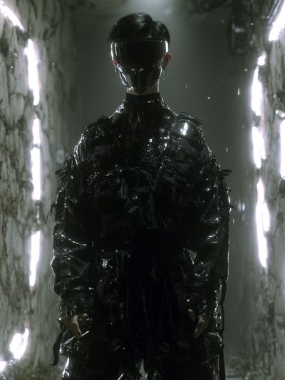 Cyberpunk Figure — Sci-Fi Print. poster