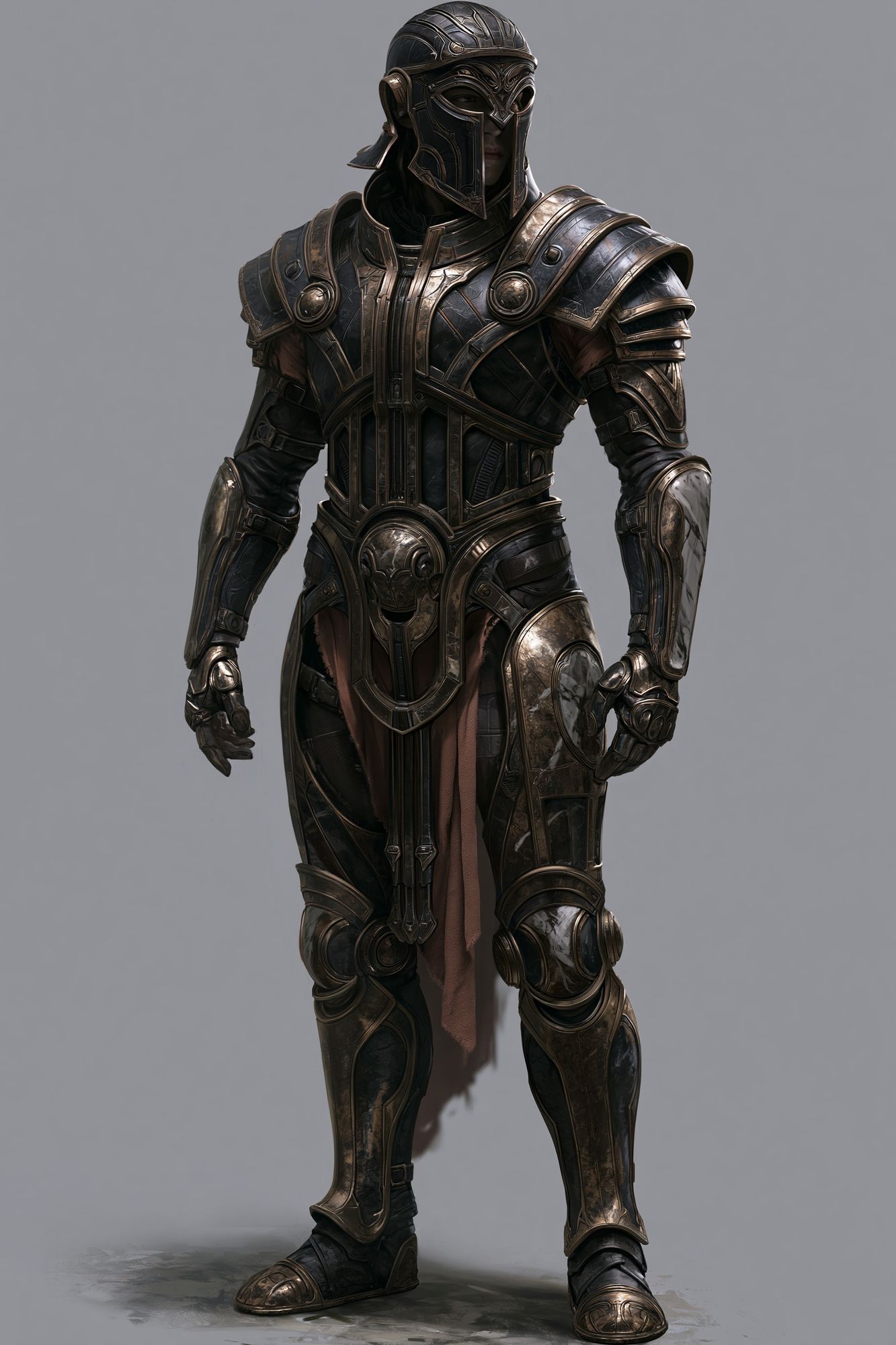 Armored Warrior Digital Art Poster. poster detail