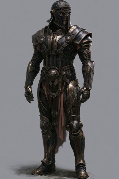 Armored Warrior Digital Art Poster.