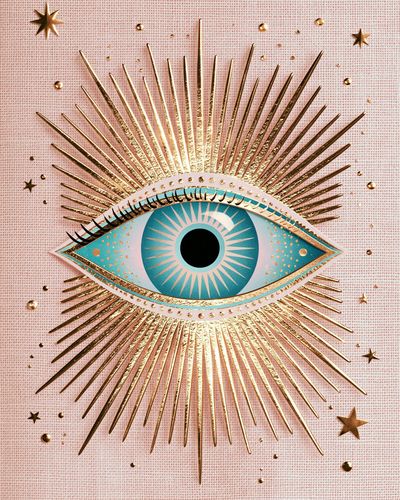 Golden Eye Sunburst Poster. poster print