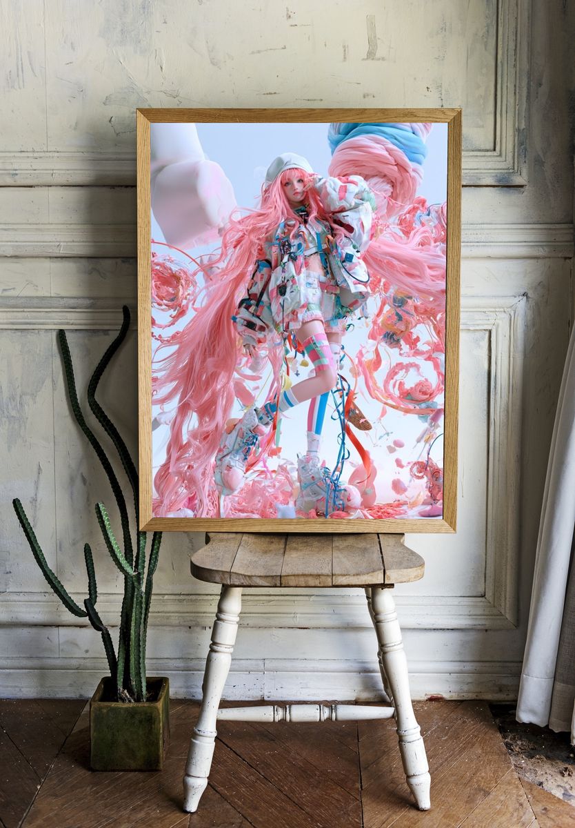 Pastel Doll Fantasy Illustration Poster. room preview