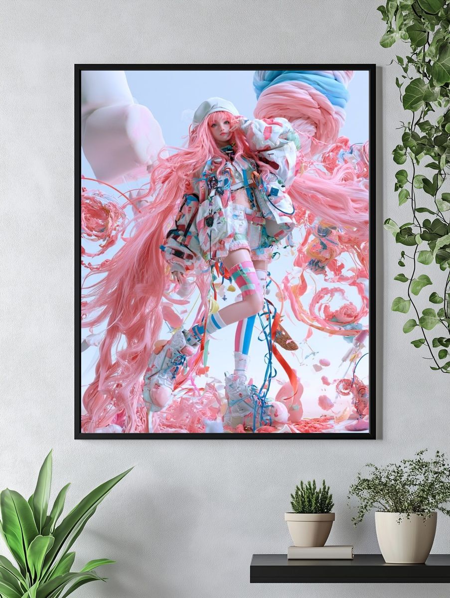 Pastel Doll Fantasy Illustration Poster. — room view 4