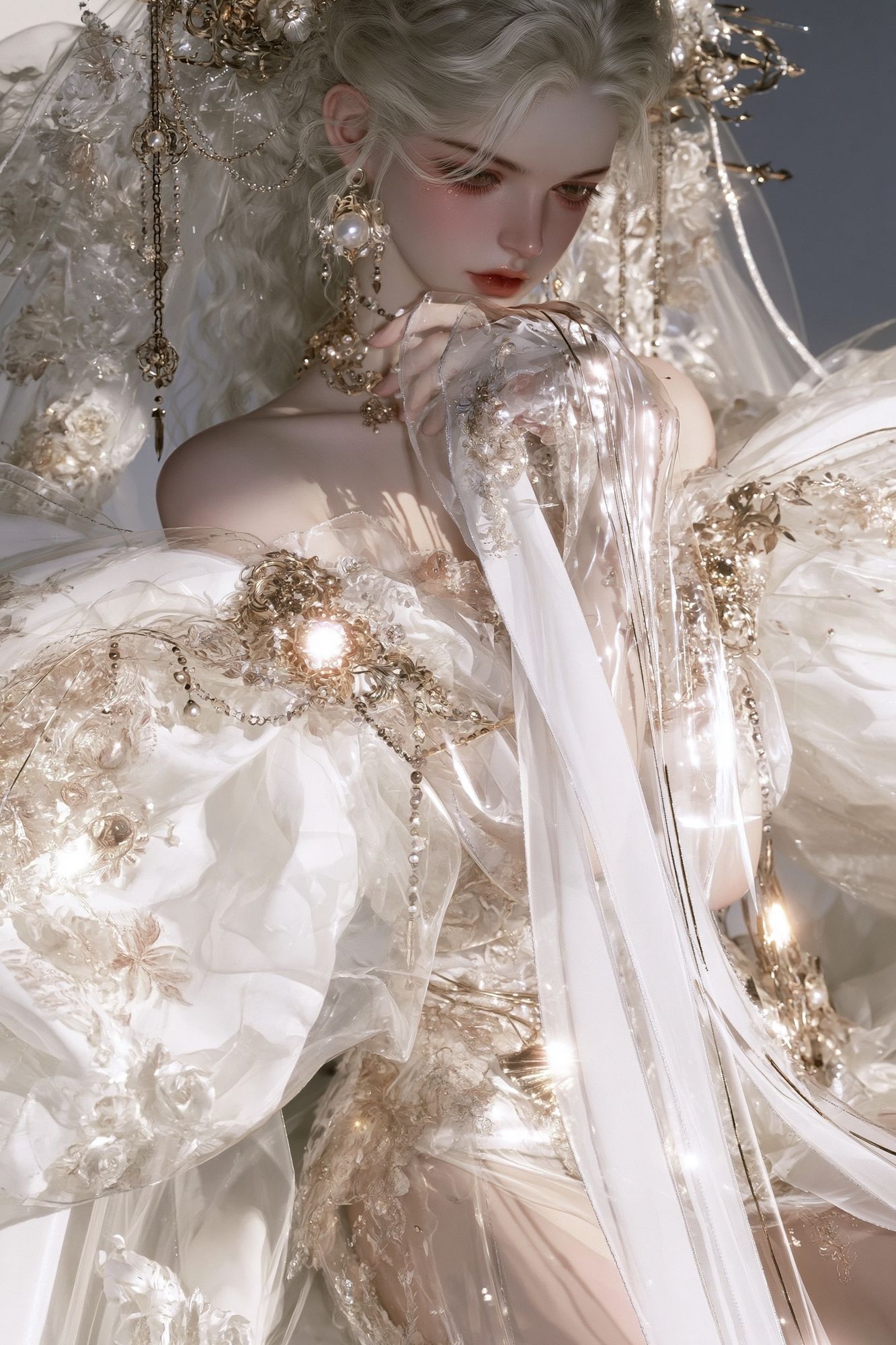 Celestial Bride Digital Art Poster. poster detail