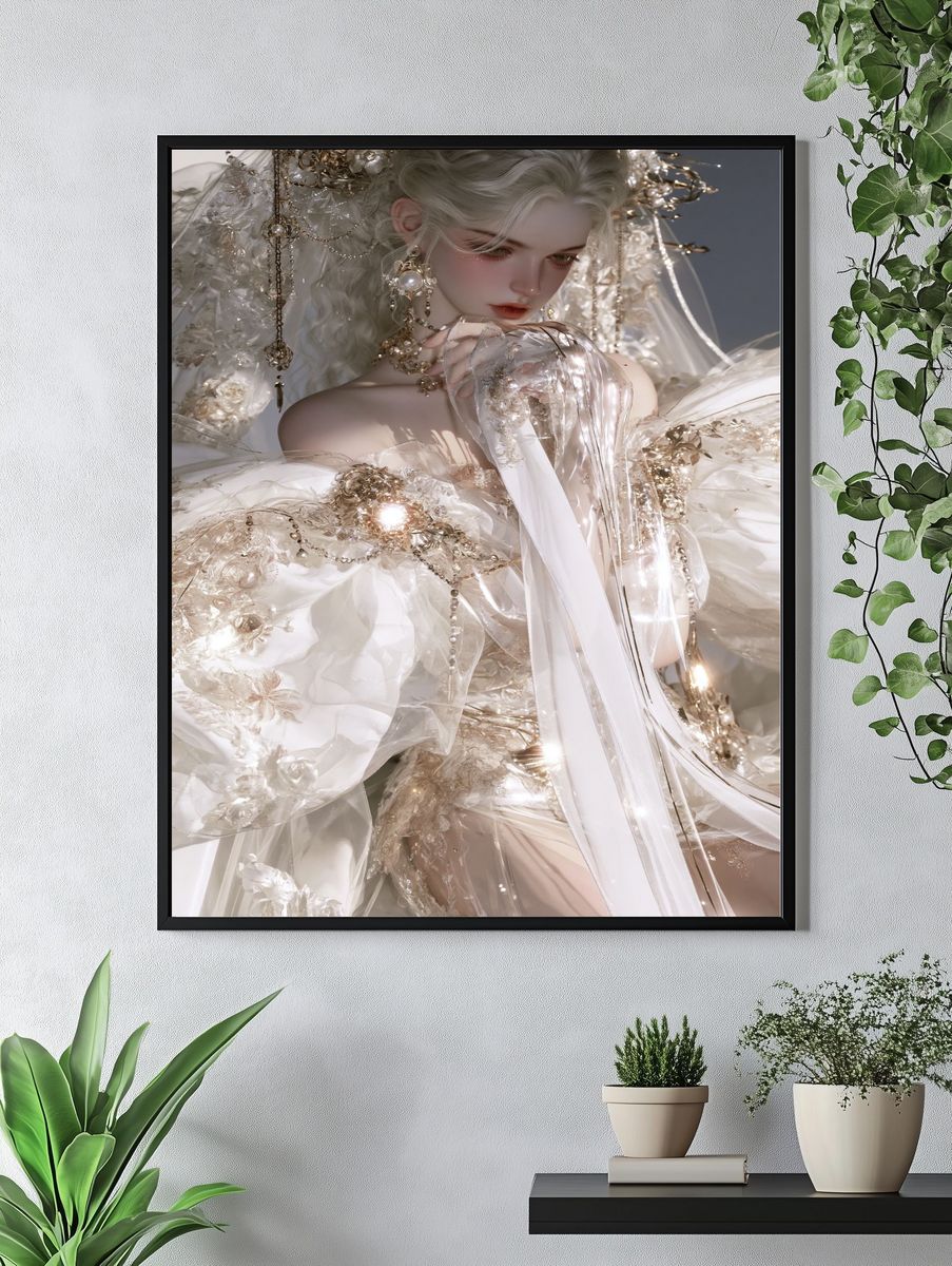 Celestial Bride Digital Art Poster. — room view 4