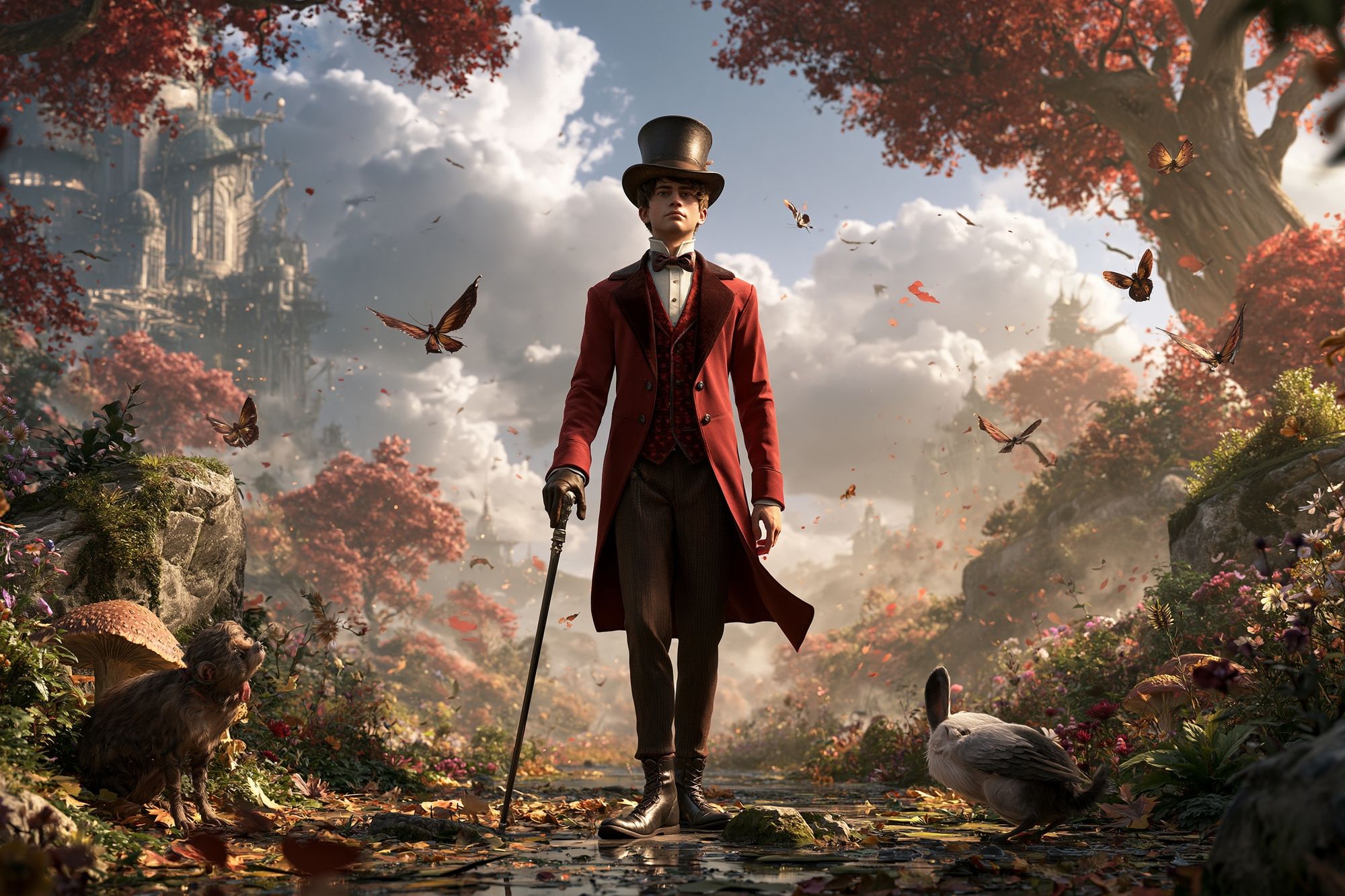 Top Hat Boy Fantasy Illustration Poster. poster detail