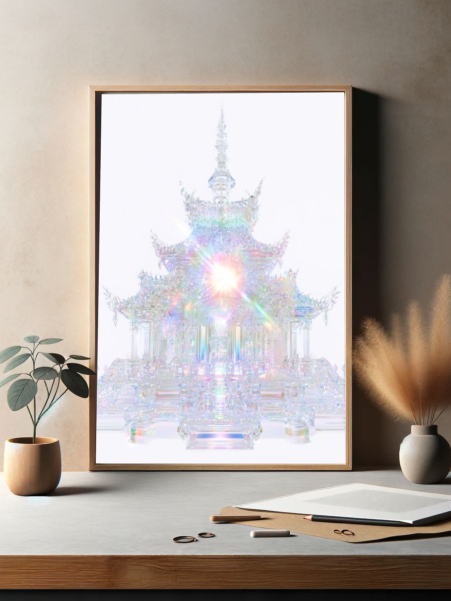 Iridescent Crystal Temple Print. — room view 2