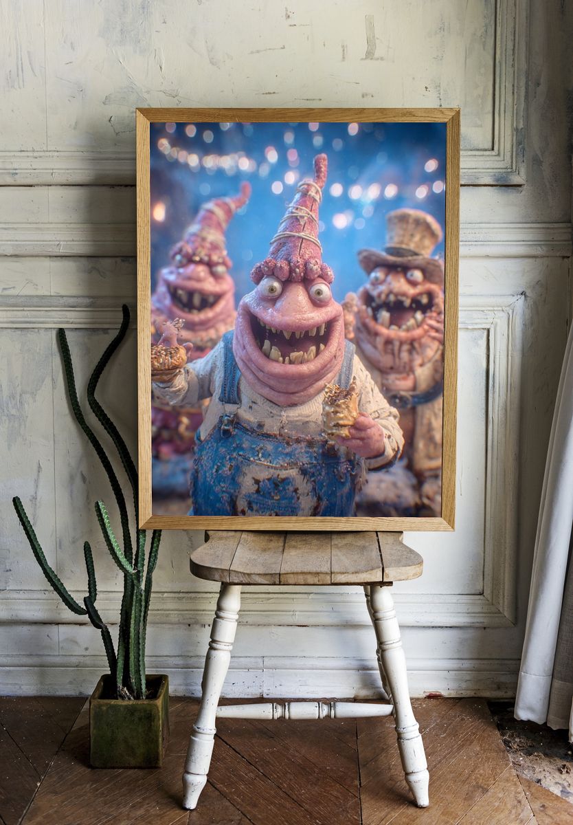 Goblin Feast Fantasy Illustration Poster. room preview