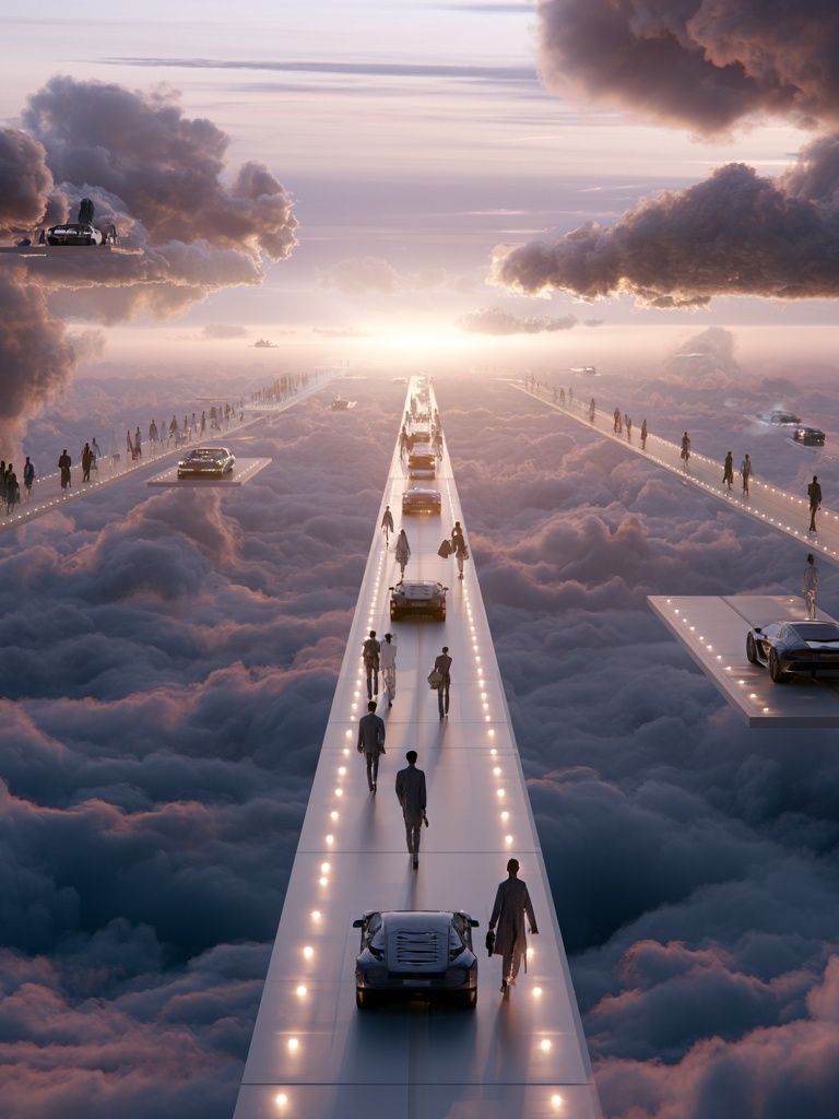 Cloud Highway Dreamscape Print. poster detail